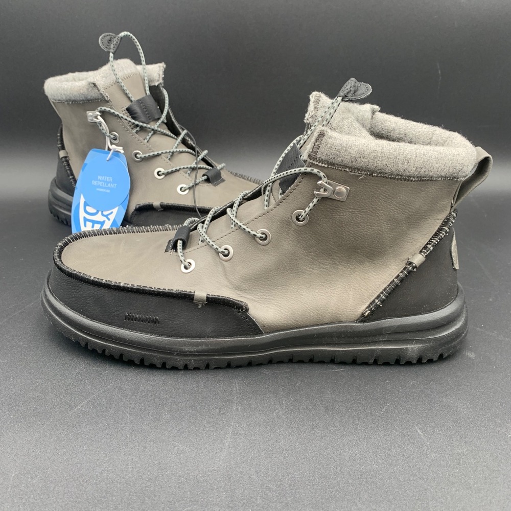 Hey Dude Bradley Classic Tumbled Granite Grey Chukka Boots Mens 9 44327-1VT